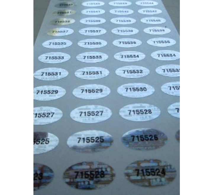 Oval Tamper Evident Security Labels 