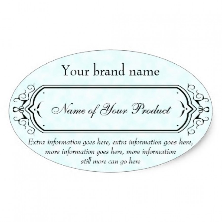 Oval Cosmetic Labels