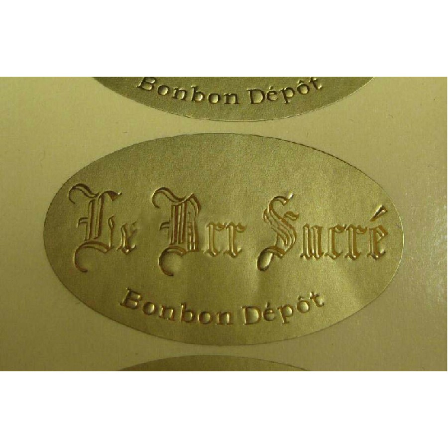 Oval Metallic Gold Labels | Oval Metallic Labels For Equipment
