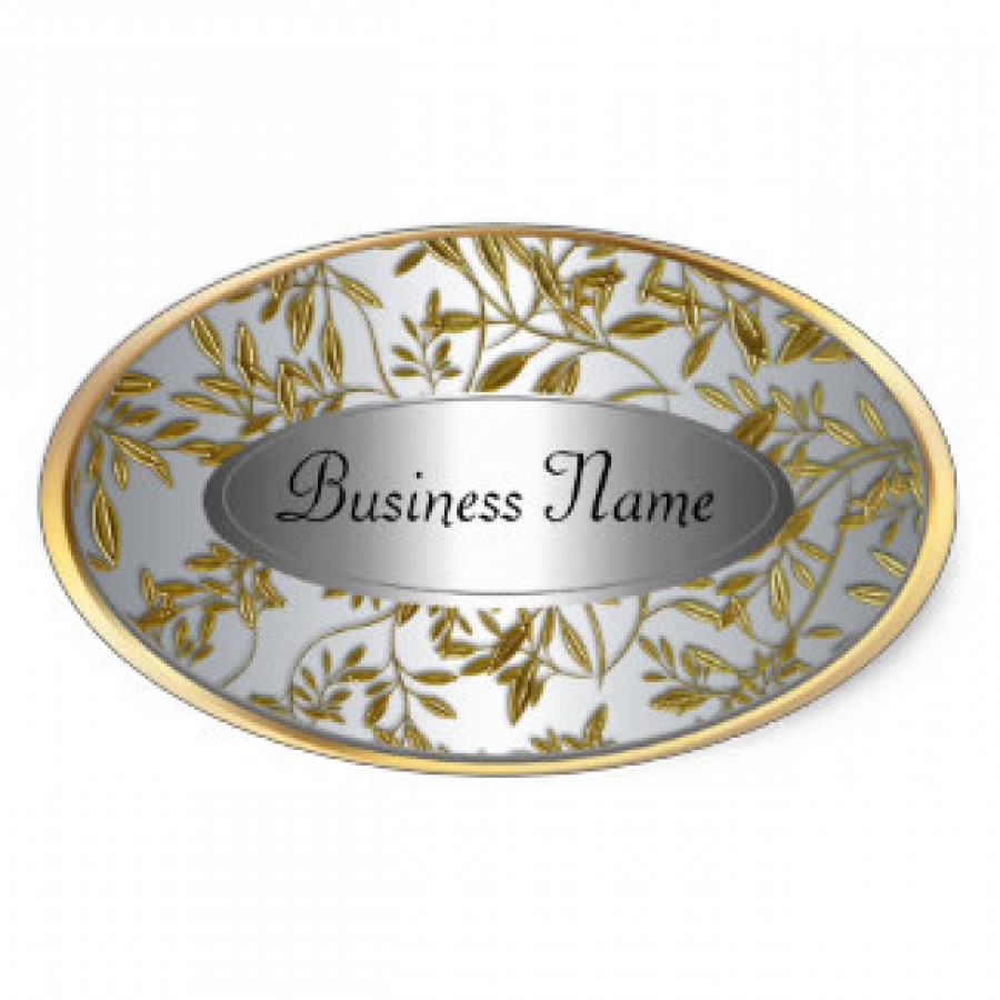 Oval Gold Labels