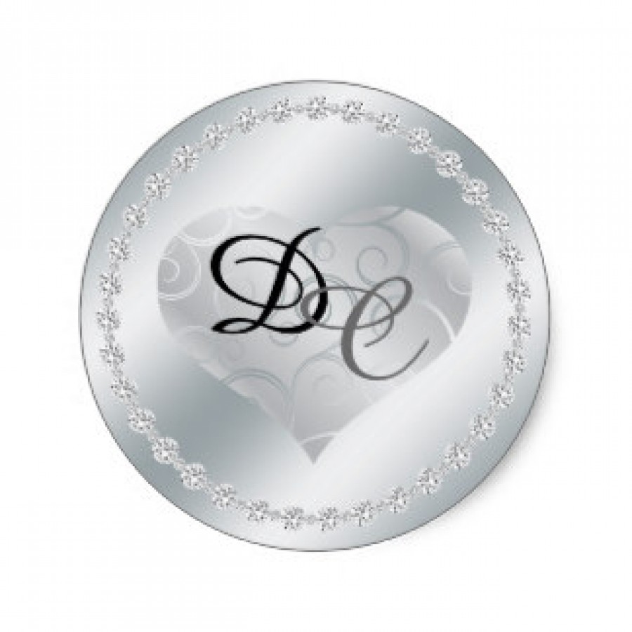 Round Metallic Silver Labels